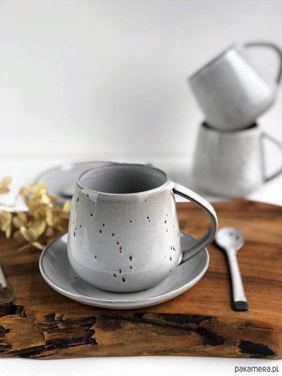 kubki Kubek Beczułka ze spodkiem i łyżeczką w stylu boho 320 ml 2