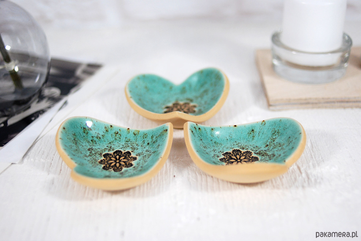 pojemniki na biżuterię Ceramiczna miseczka na biżuterię - boho 6