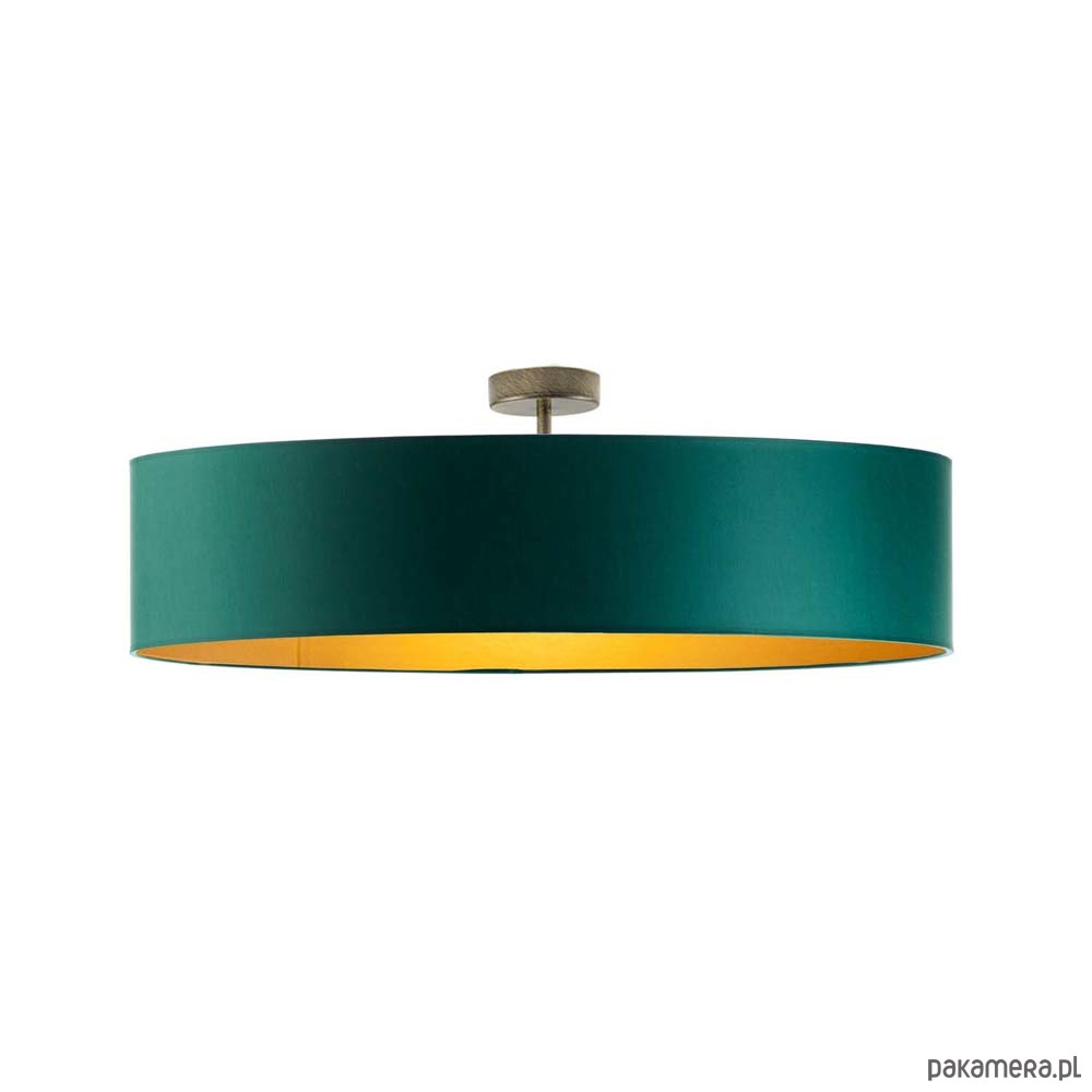 plafony Duży plafon do salonu o średnicy 80 cm GRENADA GOLD 6