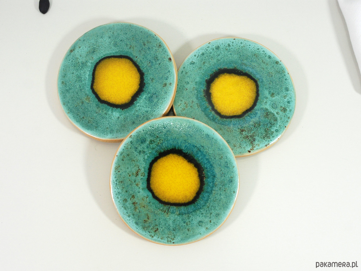 podkładki do kuchni Ceramiczne podkładki na stół - pawie oko 5