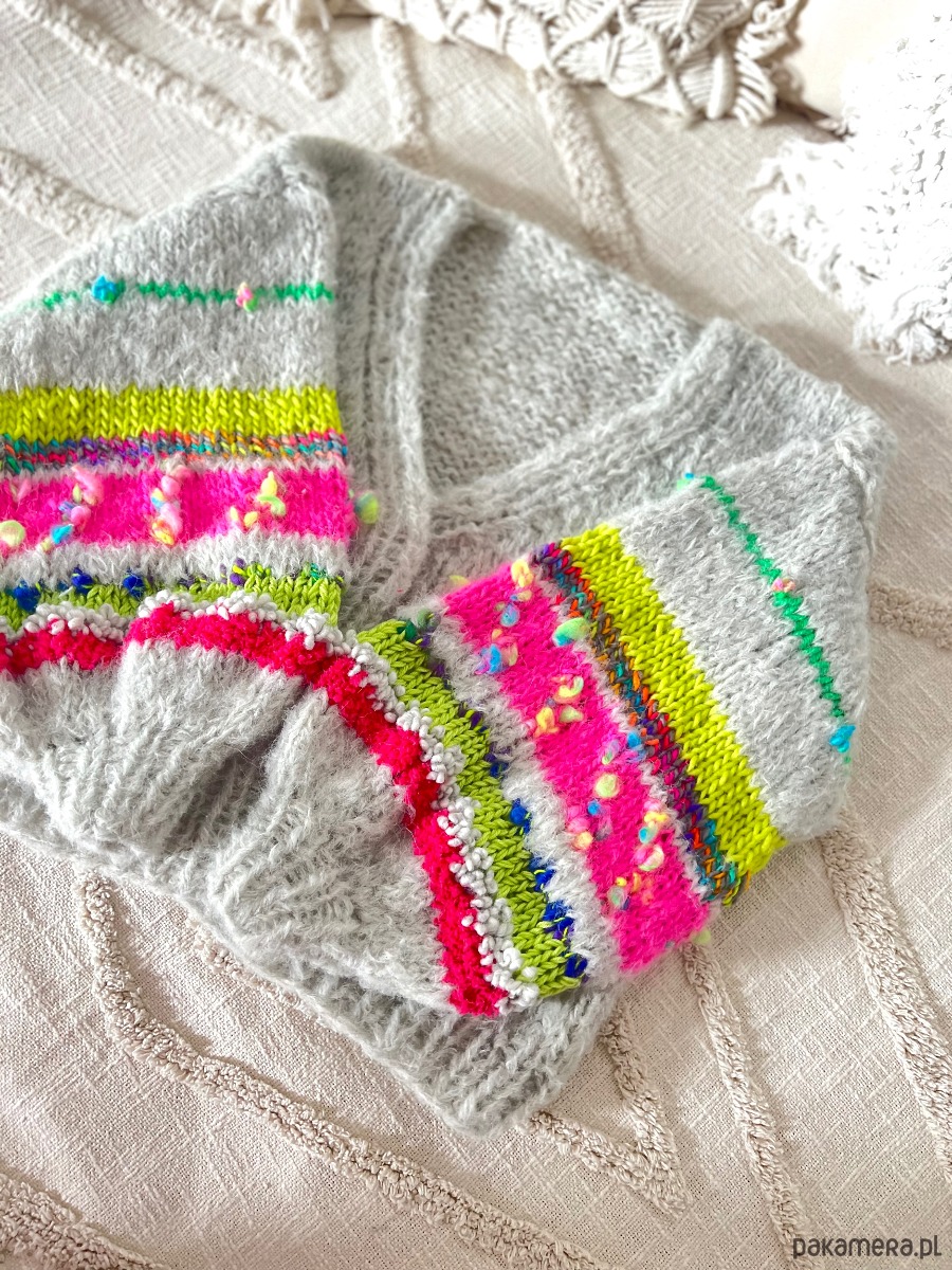 kardigany damskie Kardigan neony 4