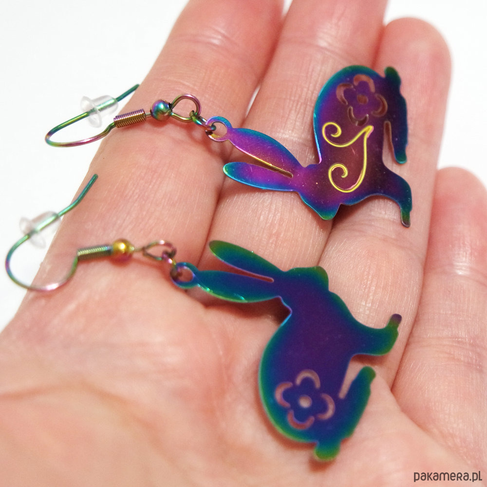 kolczyki - inne Kolekcja Starlight - kolczyki Królik - stal 3