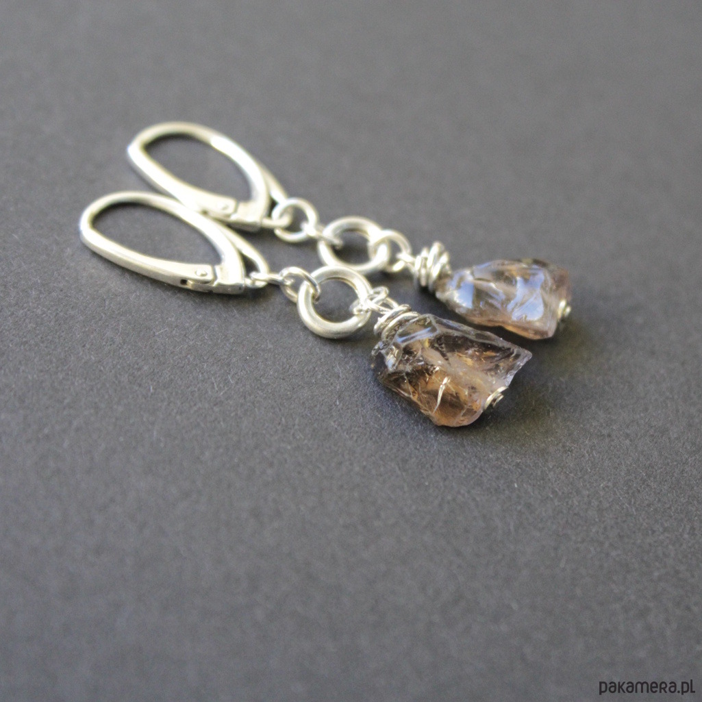 kolczyki z kamieniami Kolczyki z dymnym kwarcem 1