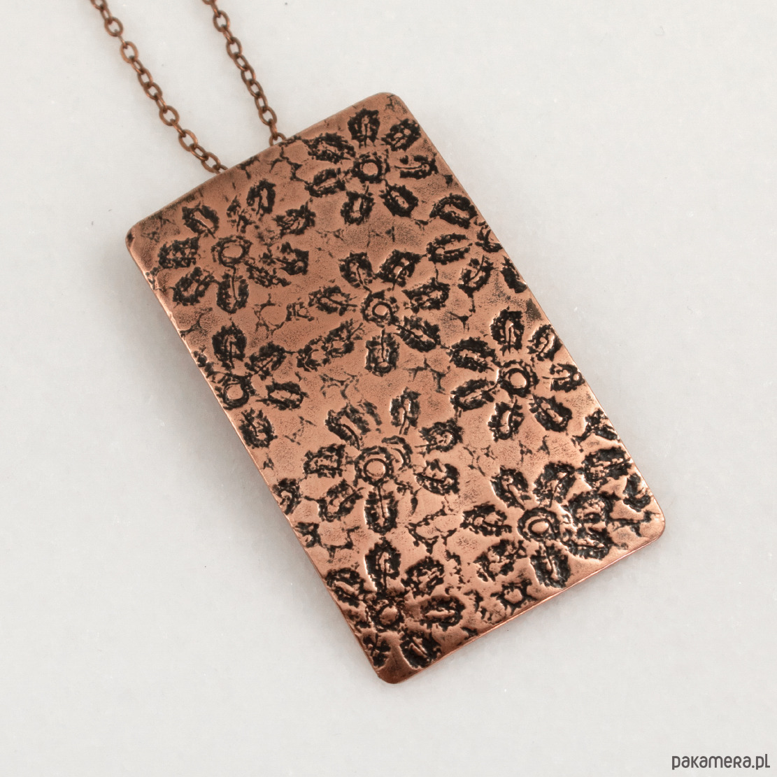 wisiory Kwiaty - miedziany wisior - unikat 1