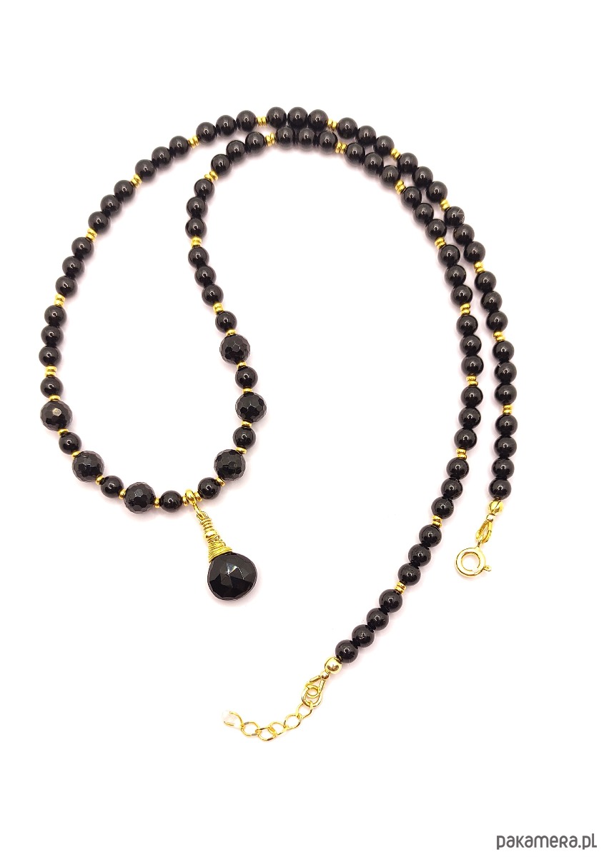 złote naszyjniki Zmysłowy naszyjnik z turmalinów 3