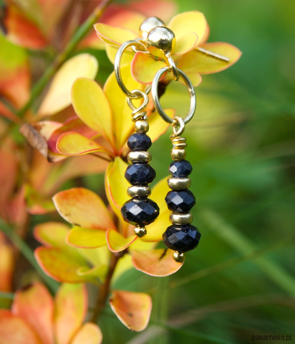 kolczyki pozłacane Szafirki #2, pozłacane srebrne kolczyki 4