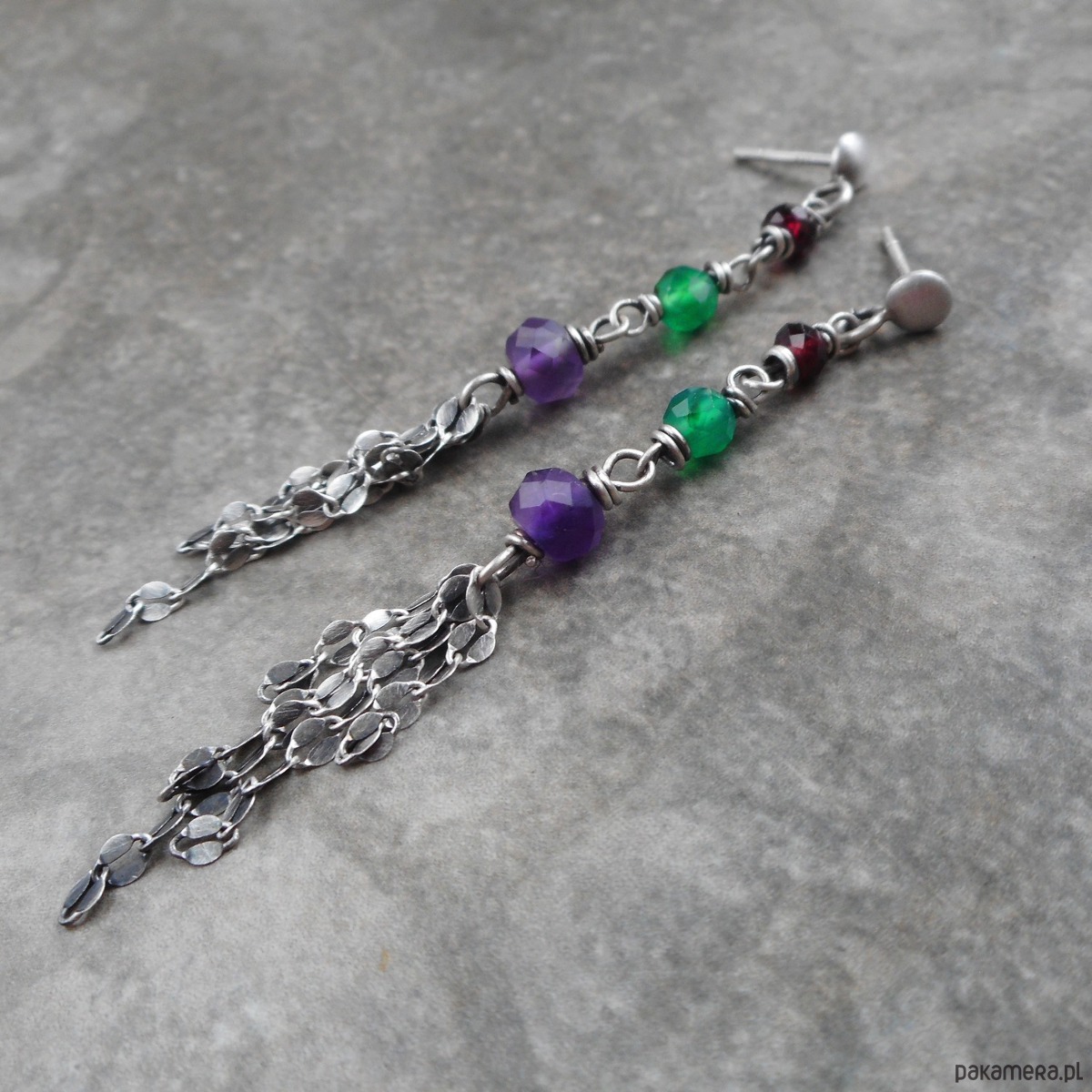 kolczyki srebrne Pędzelki srebro 925 3