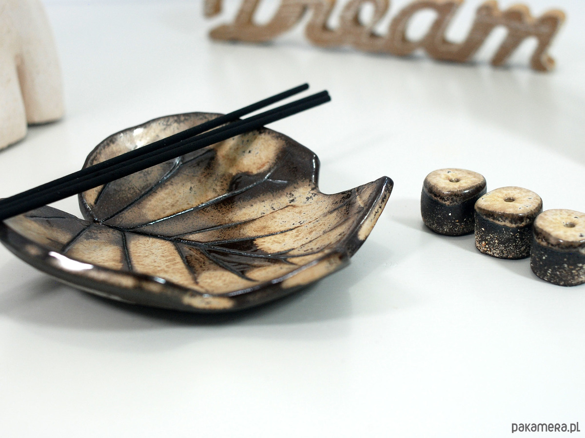 Podstawki pod kadzidełka Miseczka liść -  na kadzidło, palo santo, biżuterię, drobiazgi 7