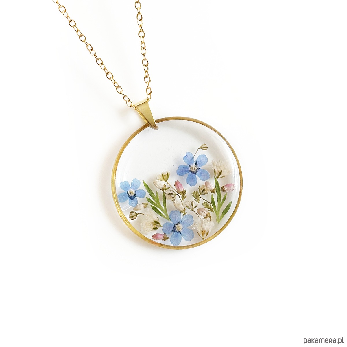 naszyjniki - inne Naszyjnik z kwiatami, prezent na święta 1