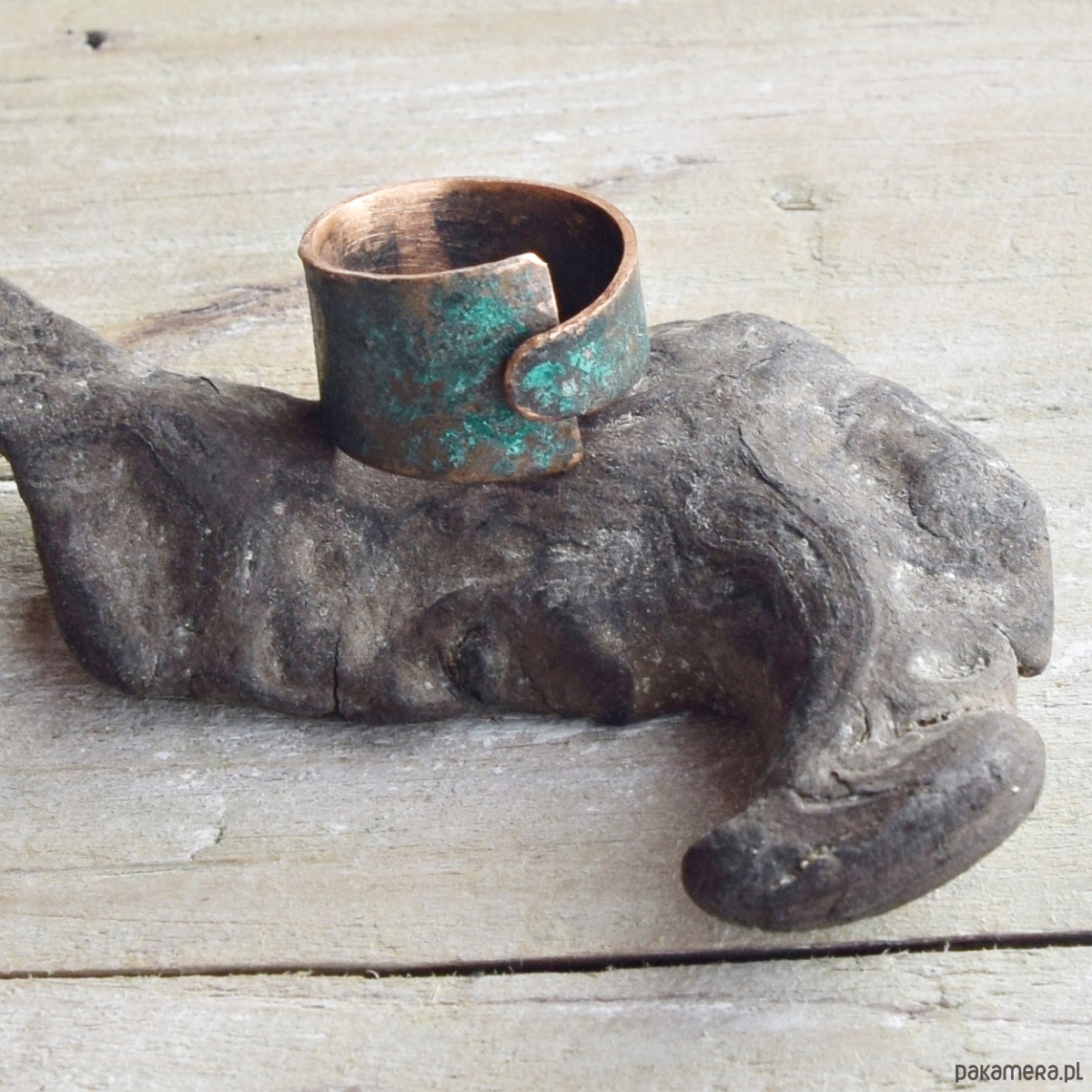 pierścionki - różne Pierścionek z patynowanej miedzi /10/ 1