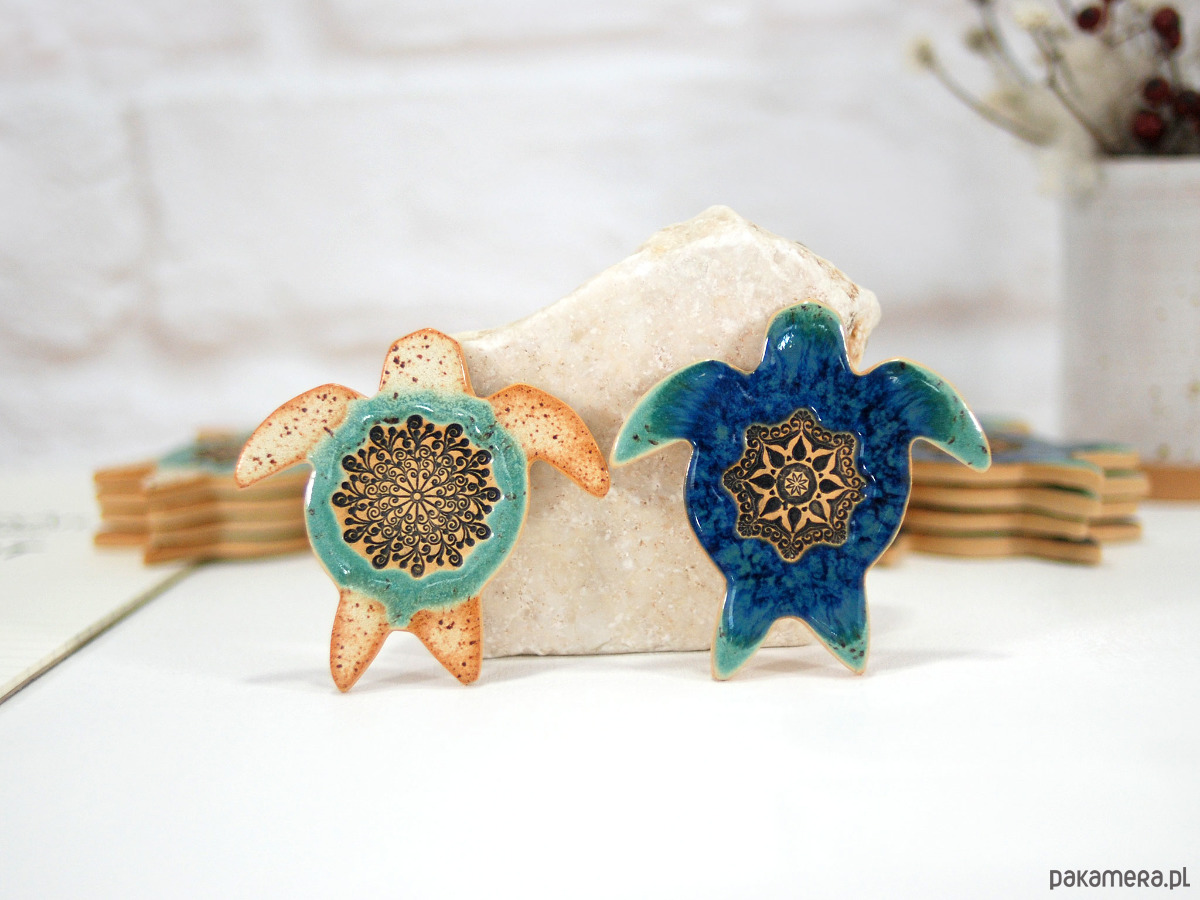 magnesy Ceramiczny magnes żółw morski turkus 6