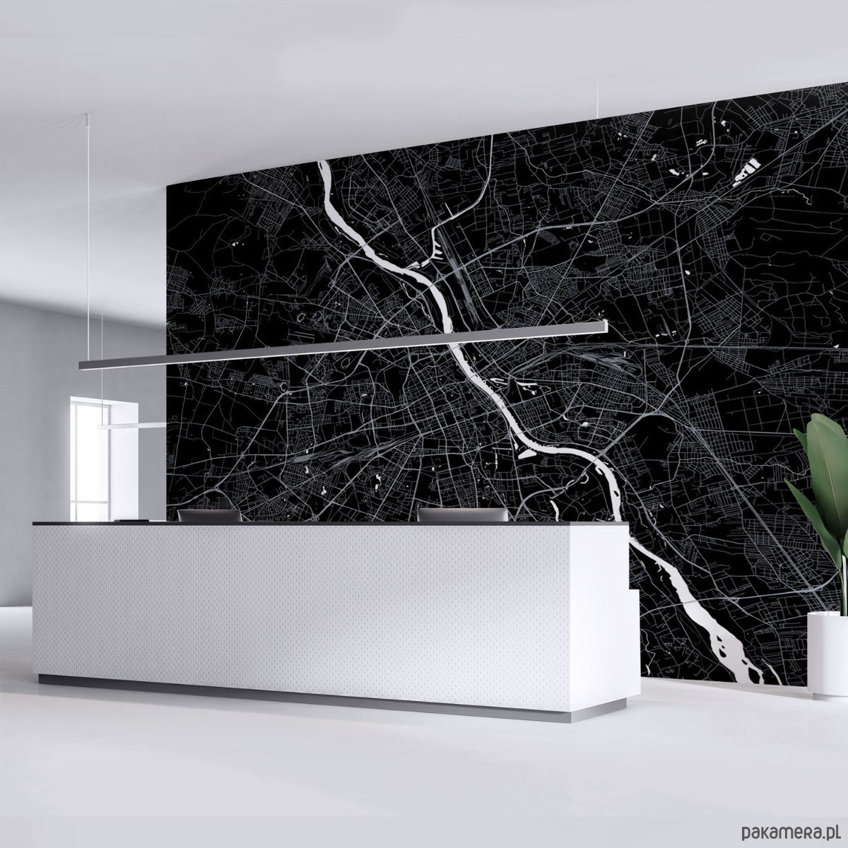 fototapeta Warszawa - fototapeta na wymiar - mapa  Warszawy 2