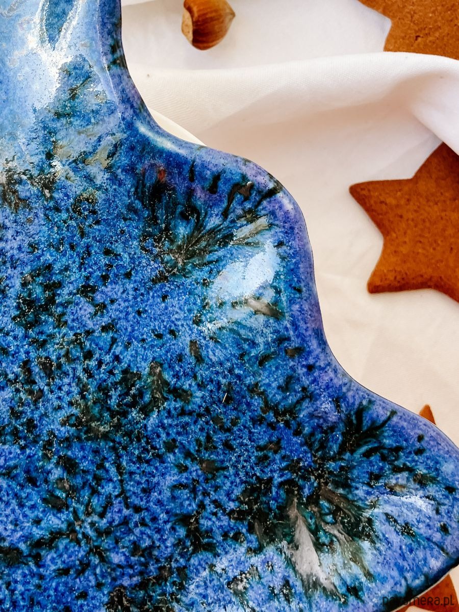dekoracje świąteczne Talerz ceramiczny choinka Gwieździste niebo 5