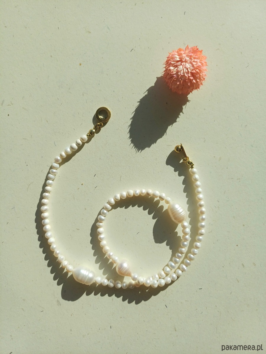 naszyjniki - inne Naszyjnik z pereł naturalnych 3