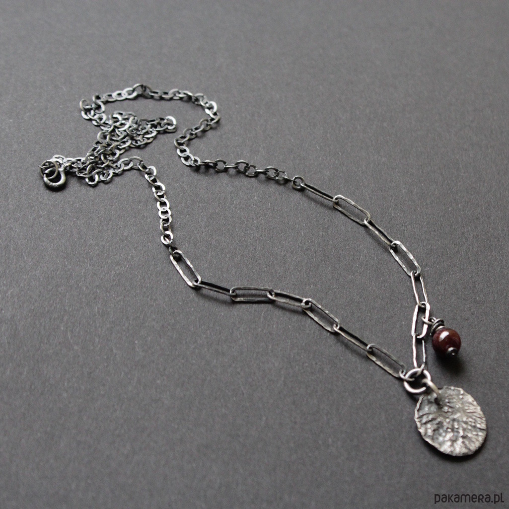 korale Naszyjnik na surowo z Granatem 5