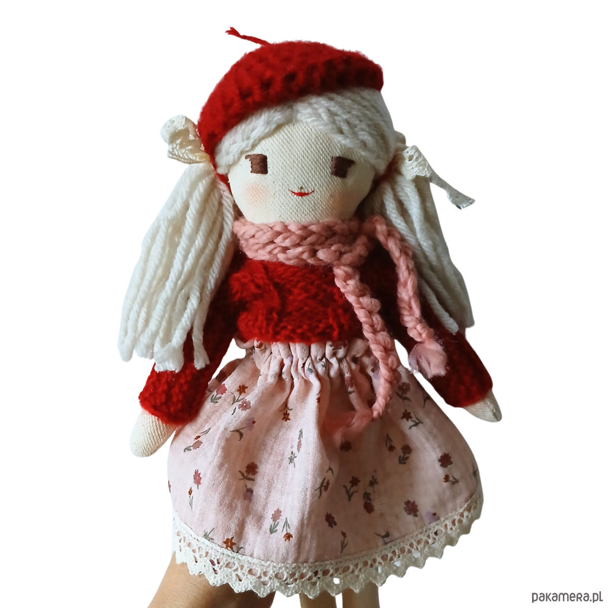 lalki Lalka Pola w czerwonym sweterku babci Adelki 1
