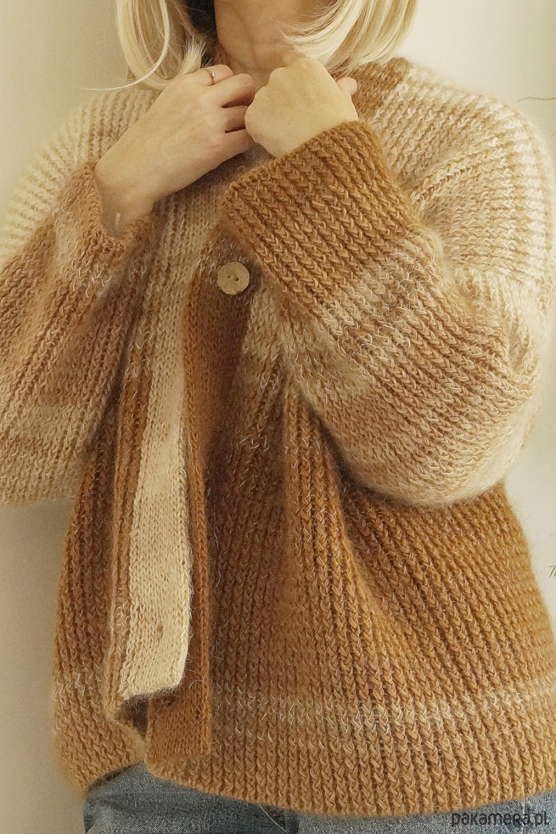 kardigany damskie Kardigan Poema - jesienne trawy 7