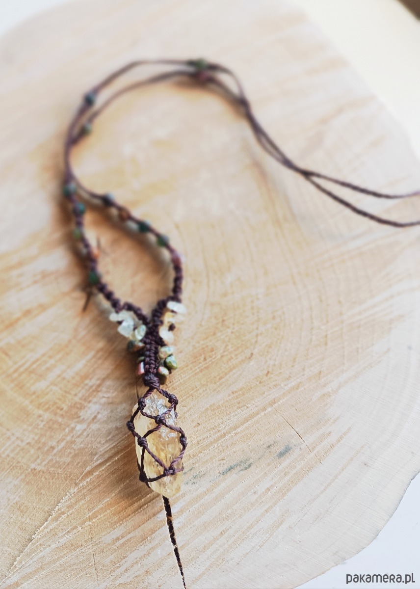 naszyjniki - inne Naszyjnik z cytrynem 2