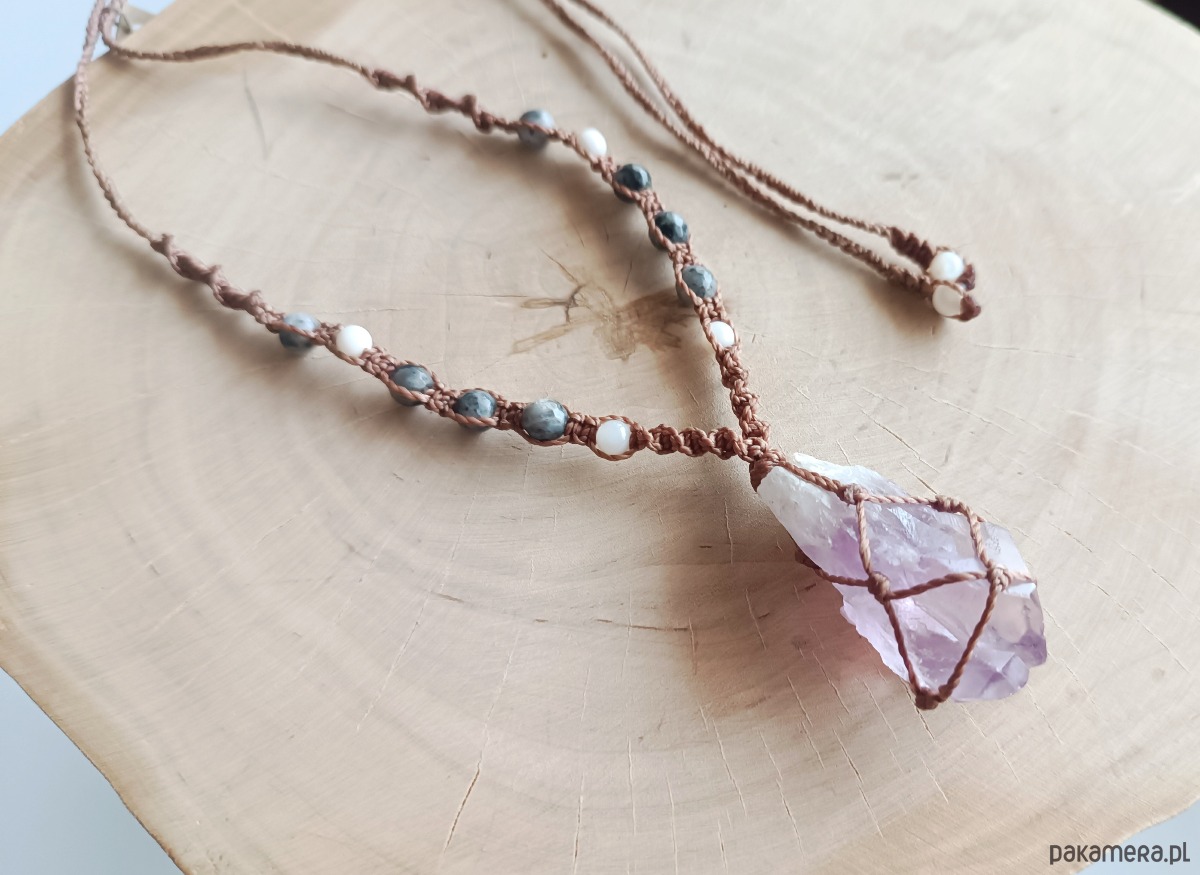 naszyjniki - inne Naszyjnik z ametystem 2