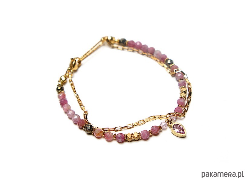 bransoletki z kamieni naturalnych Turmaliny różowe /bransoletka/ szlachetna kolekcja 4