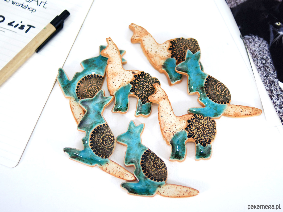 magnesy Ceramiczna lama - magnes, ozdoba na lodówkę 2