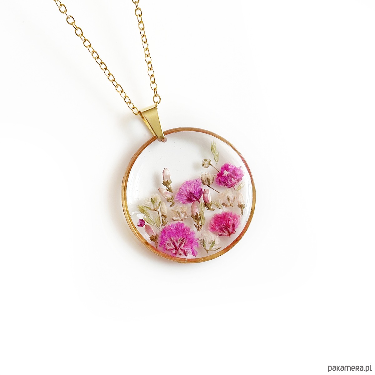 naszyjniki - inne Naszyjnik z kwiatami, prezent na święta 1
