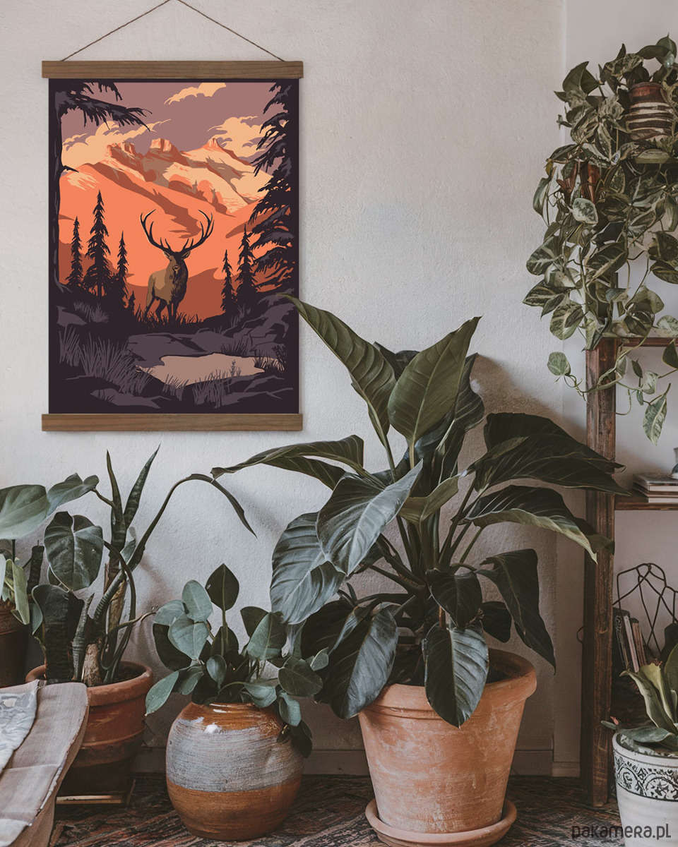 plakaty Plakat Jeleń kanadyjski / Góry i las 2