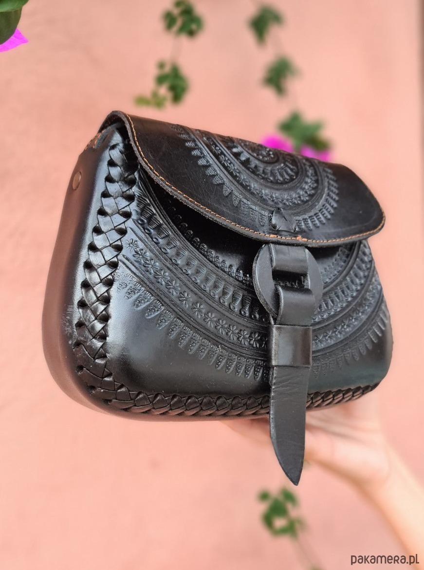 torby na ramię Torebka skórzana ręcznie robiona góralska Aura wzory zakopane 3