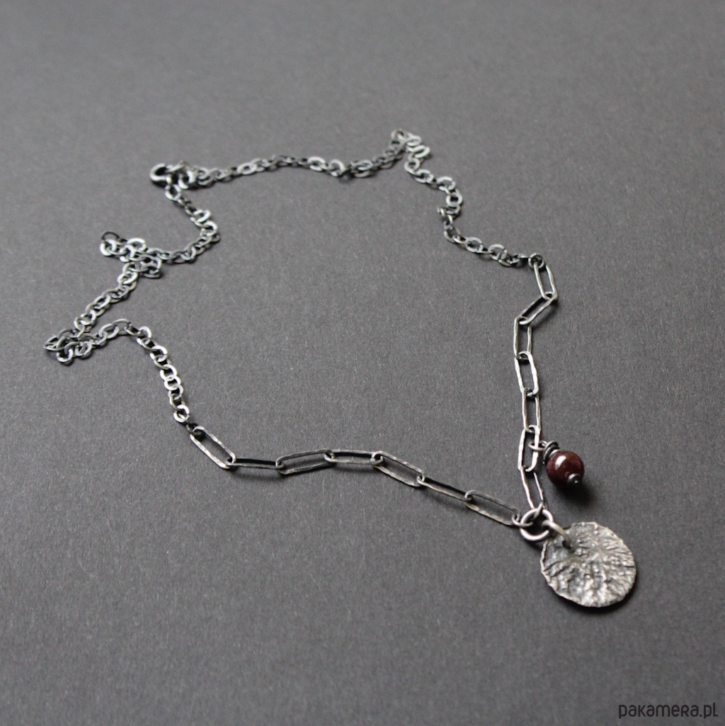 korale Naszyjnik na surowo z Granatem 3