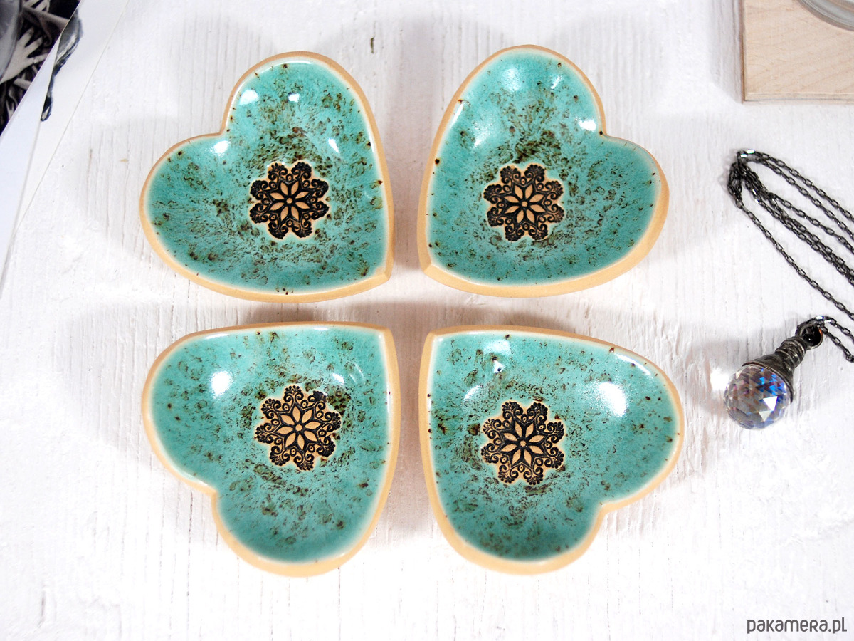 pojemniki na biżuterię Ceramiczna miseczka na biżuterię - boho 4