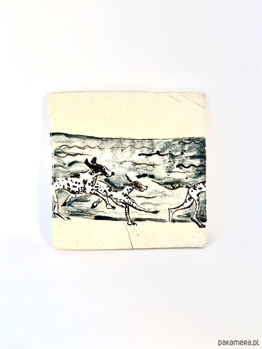 kafle i panele Ceramiczna płytka Pieski nad morzem, dekoracja ścienna, kafel 3