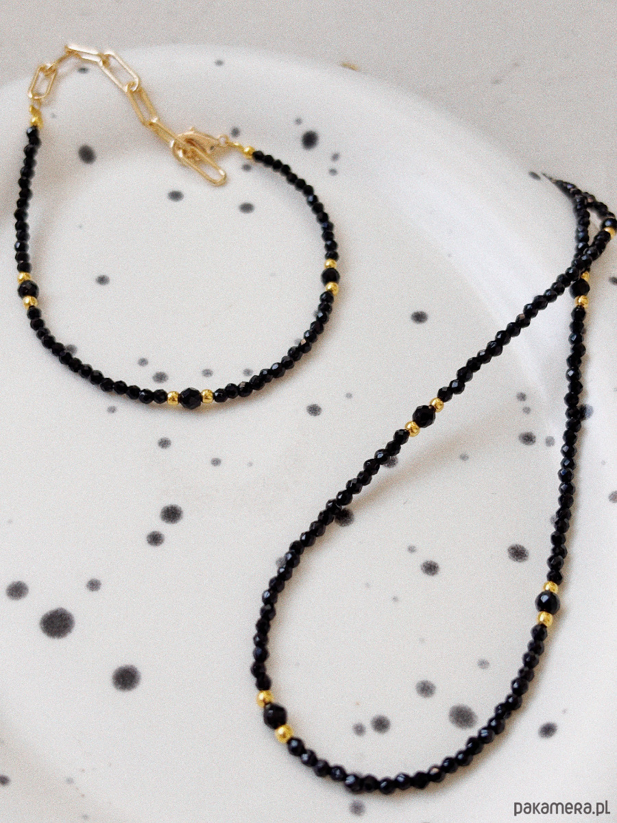 złote naszyjniki Naszyjnik Onyks 7