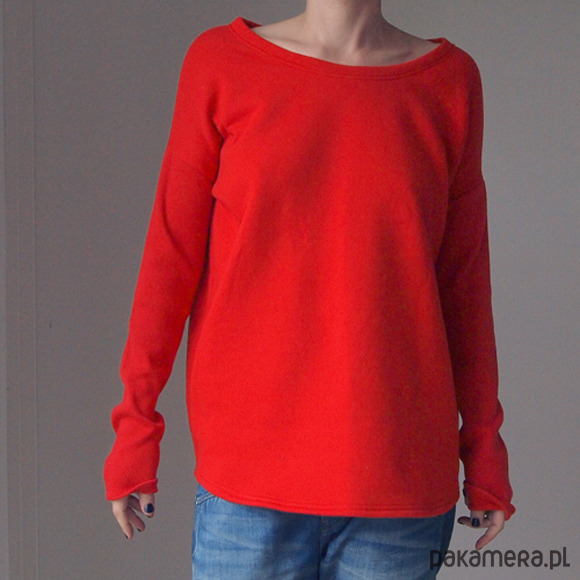 bluza bez kaptura damska Gruby Wąski rękaw Szary 6