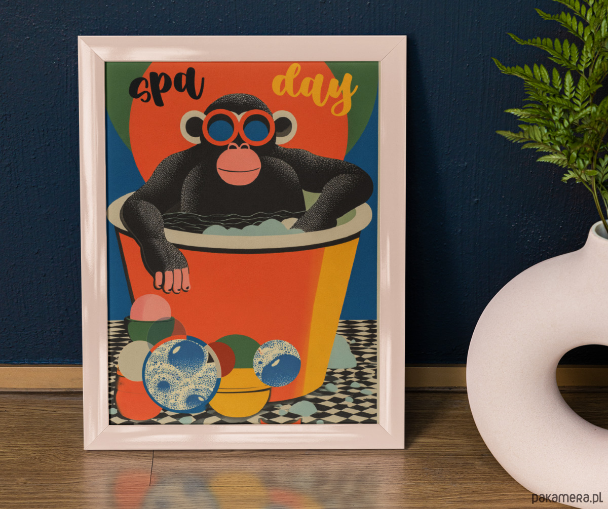 plakaty Plakat małpa spa daj 1