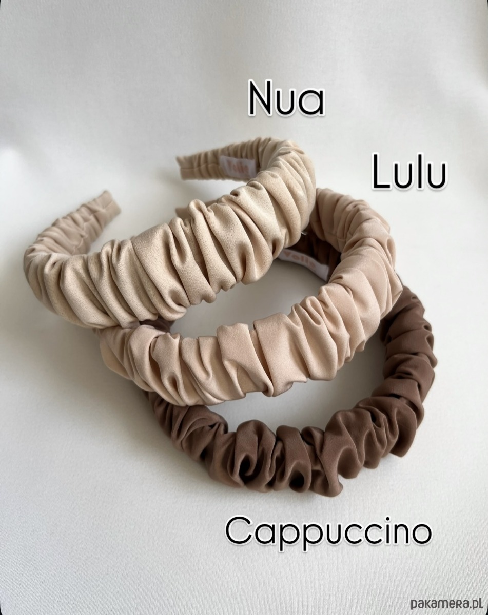 opaski do włosów Beżowa opaska marszczona Nua 1