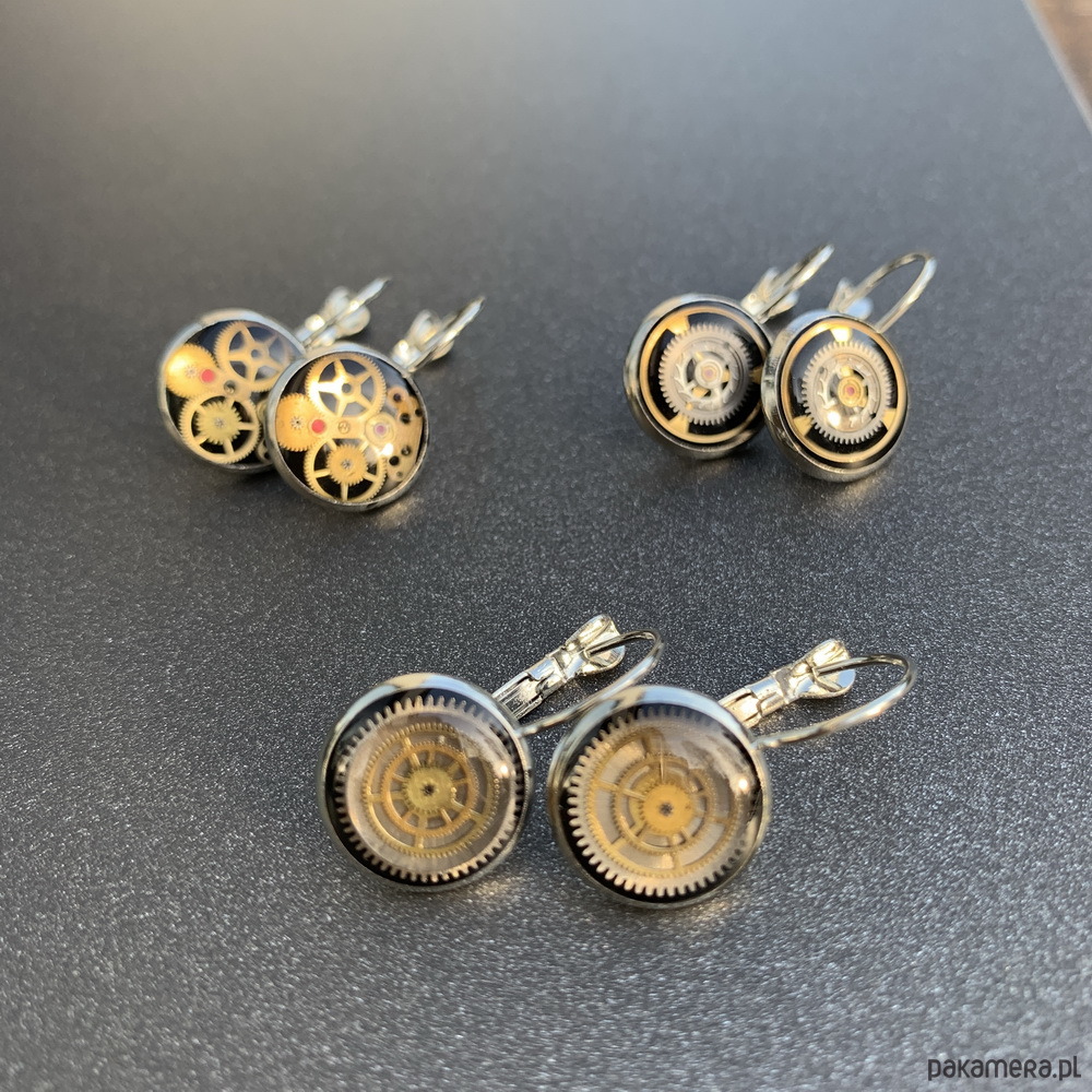 kolczyki z żywicy KOLCZYKI - Łezki (Silver) III 1