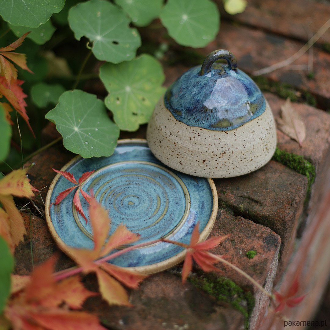 kuchnia - różne Maselniczka niebieskości 5