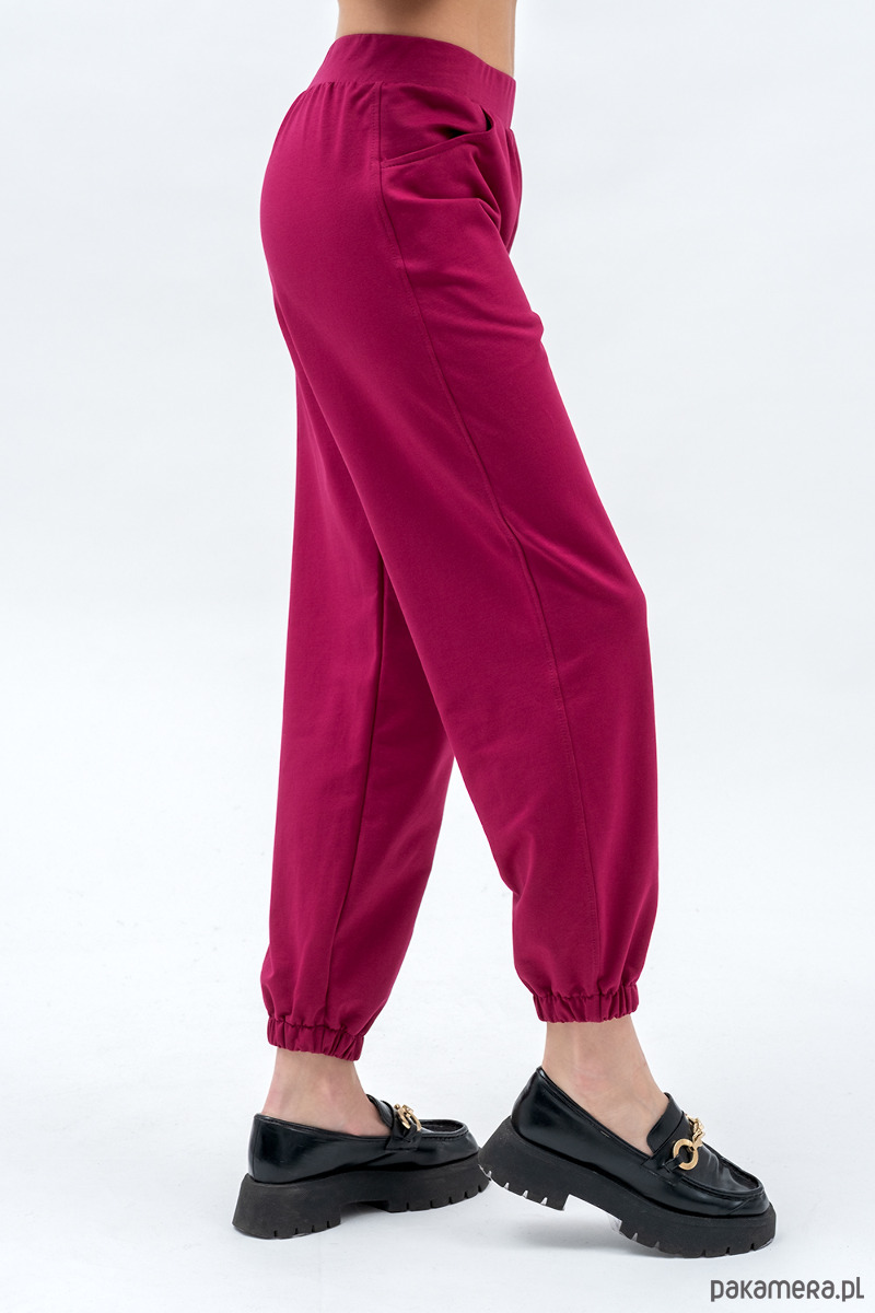 spodnie dresowe damskie Dresowe spodnie damskie ,,SEHER" amarant 2