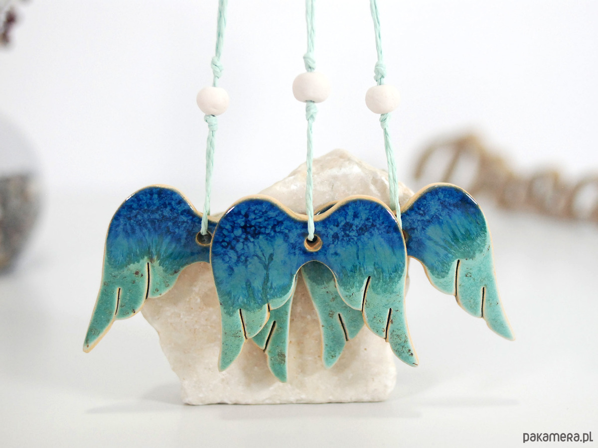 ozdoby choinkowe Skrzydła anioła - ceramiczne ozdoby choinkowe 4