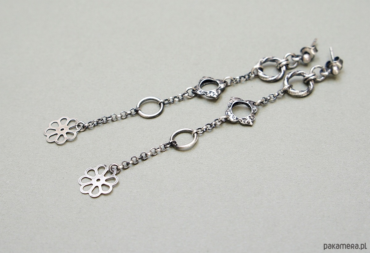kolczyki srebrne Silver flower vol.2  - kolczyki 2