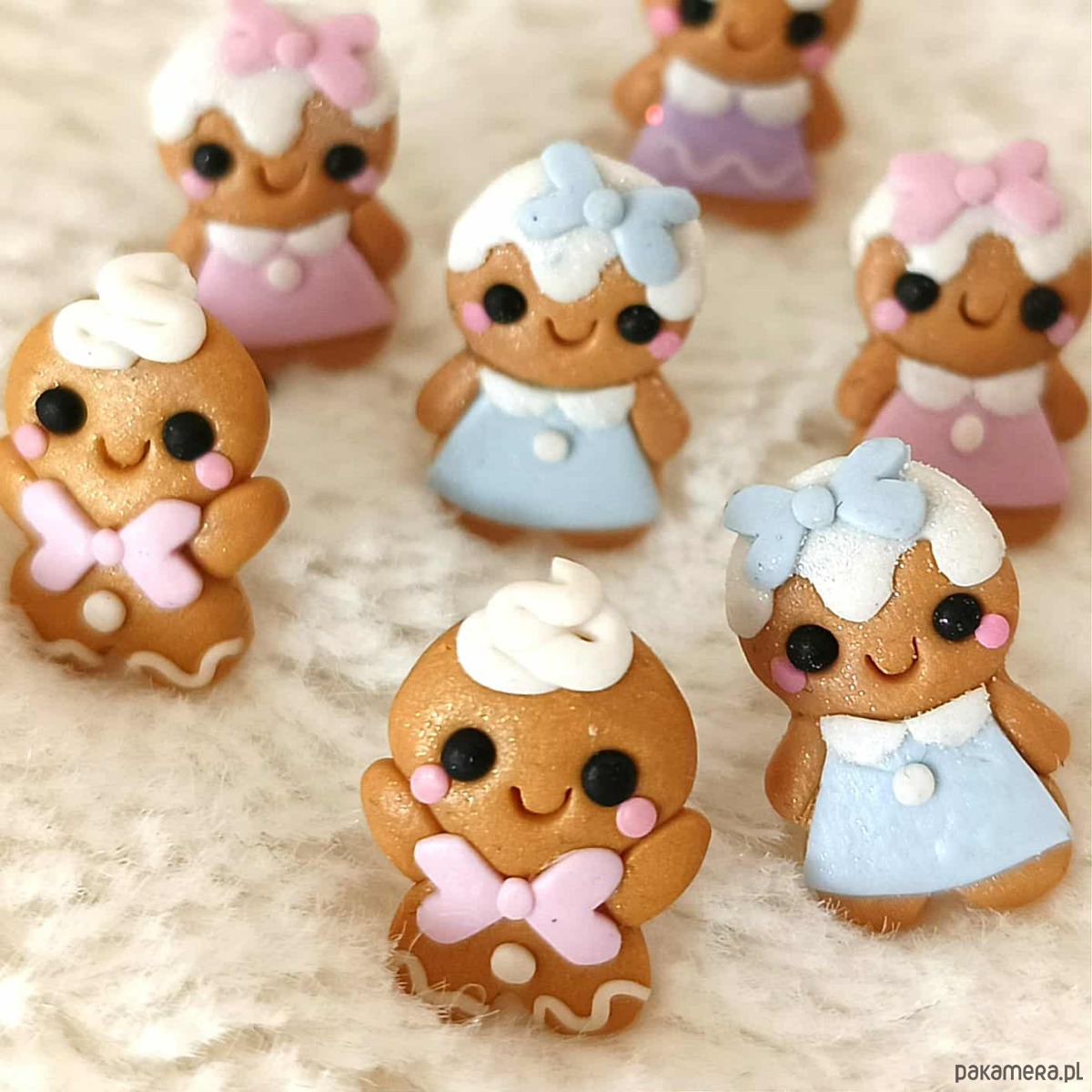 kolczyki z masy plastycznej Pastelowe kolczyki świąteczne 3