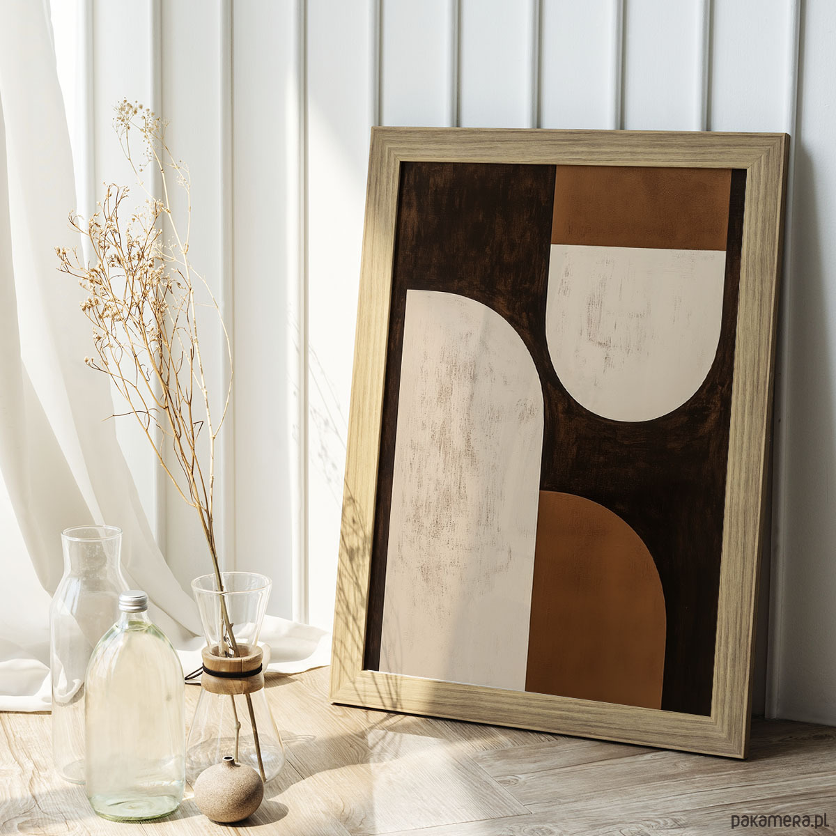plakaty Brązowa abstrakcja v1 - plakat/ilustracja 4