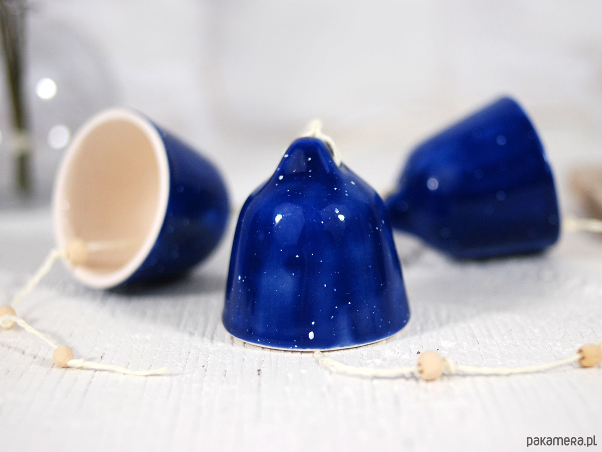 ozdoby choinkowe Ozdoby choinkowe ceramiczne dzwonki - niebo 2