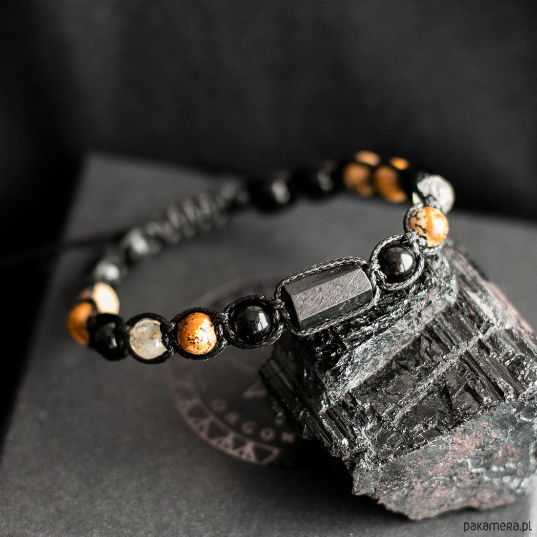 biżuteria męska Twórcza Energia Kreatywność Moc Bransoletka Męska Amulet Turmalin Talizman 4