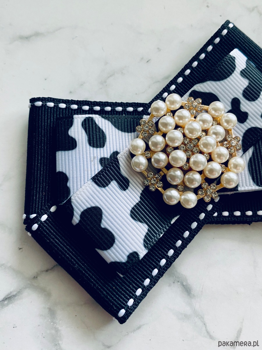 broszki Black & White Brosza   z perłami  NEW 2