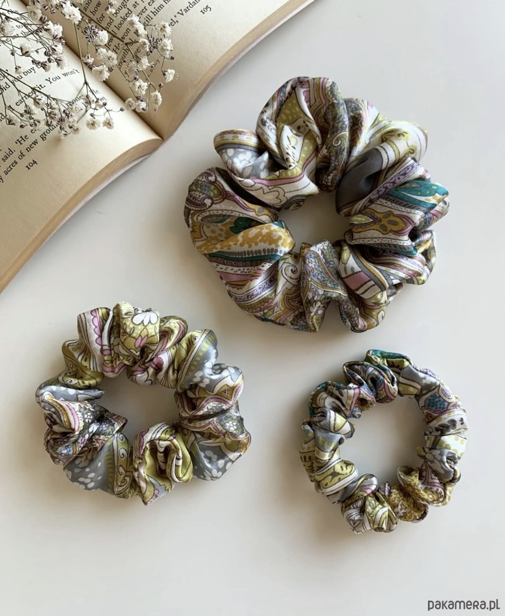 gumki do włosów Jedwabna gumka do włosów scrunchie Irene 3
