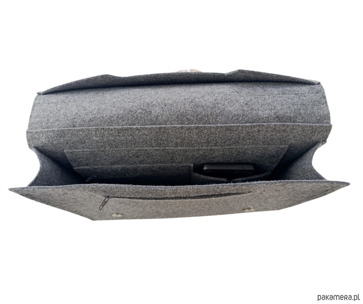 torby na ramię Duża Torba Na Laptopa 15'6" - teczka szara 7