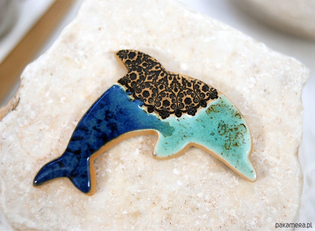 magnesy Ceramiczny delfin -  magnes na lodówkę 4