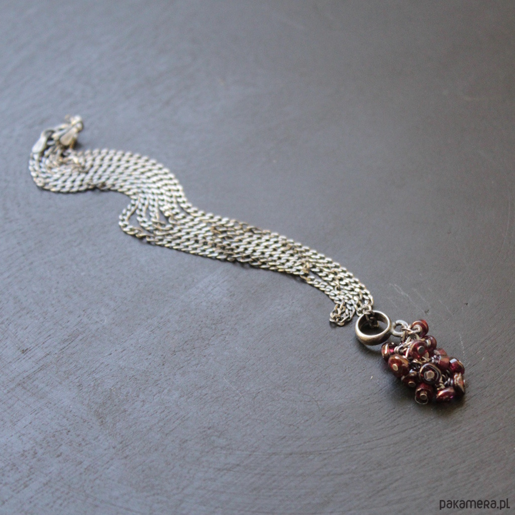 srebrne naszyjniki Naszyjnik Grana grona 3