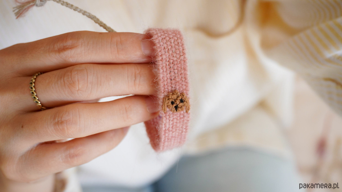 bransoletki na sznurku Ręcznie robiona bransoletka z haftowowanym pieskiem - pudel, spaniel 5